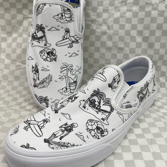 Vans Men’s Classic Slip-On Low Tide True White/TrueVN0A5JLXBPD Sneakers